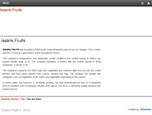 Tablet Screenshot of issarisfruits.com